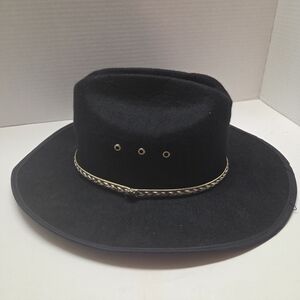 Summit Hats Black Cowboy Hat with Braided Band Size Large
